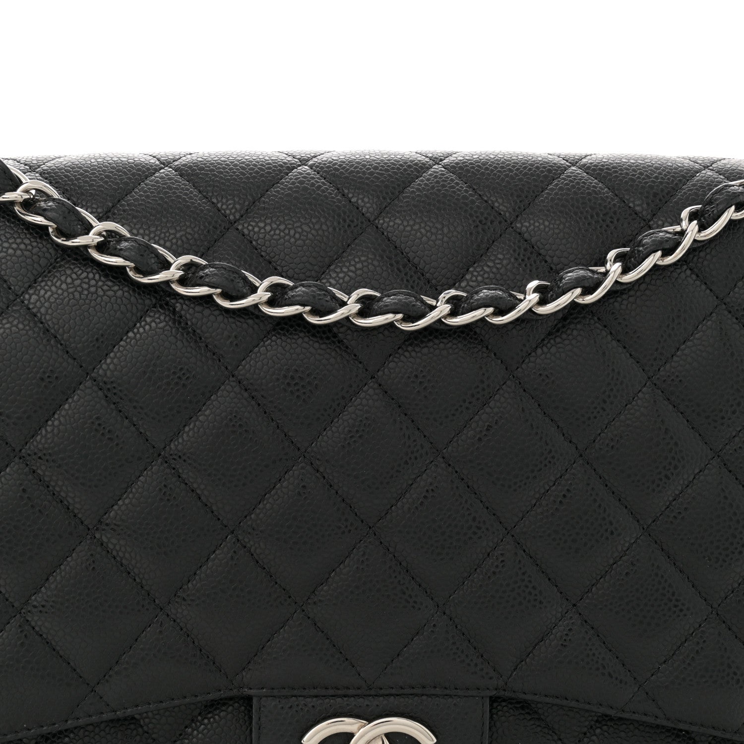 Chanel Caviar Quilted Maxi Double Flap Black 8 of 13