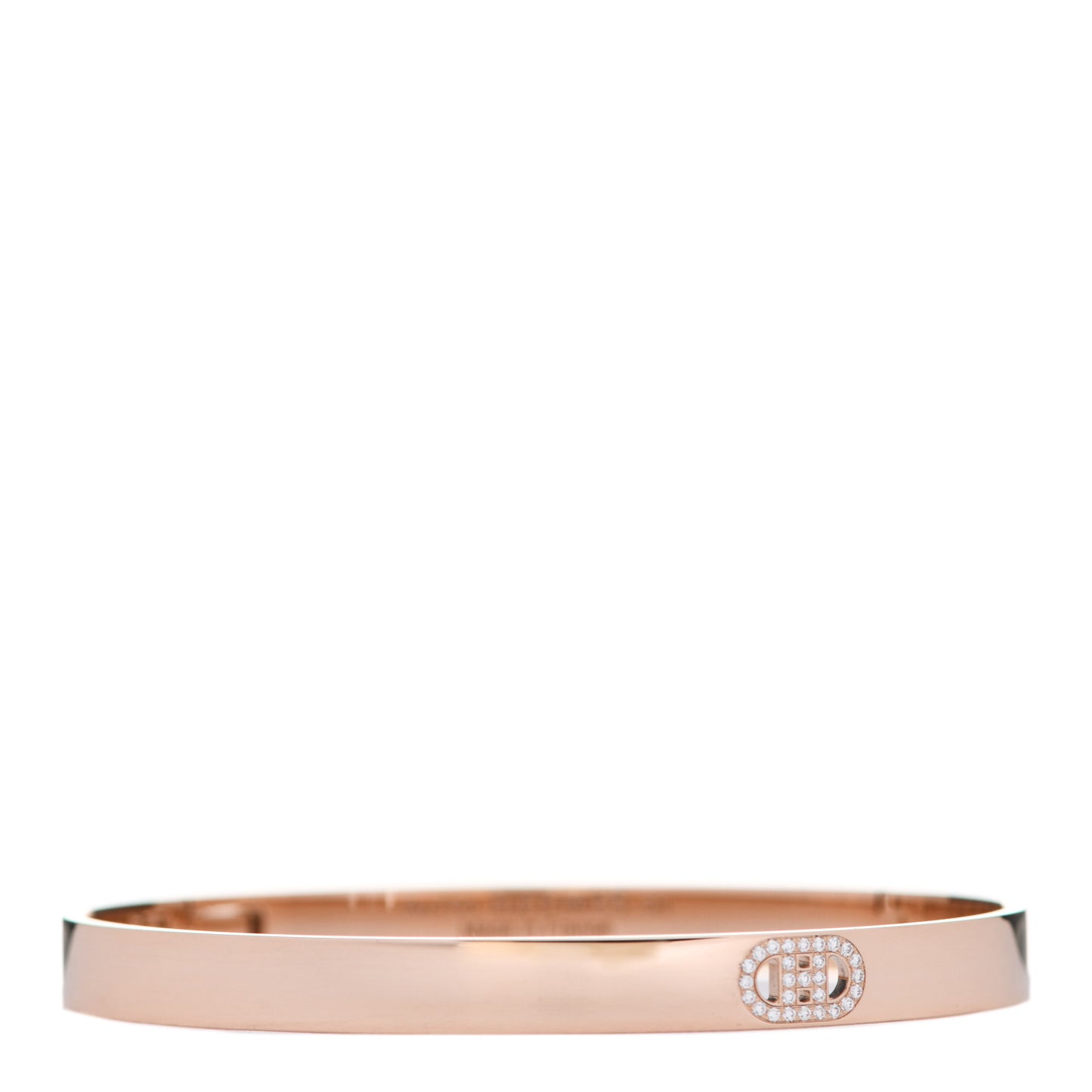 18K Rose Gold Diamond PM H D'Ancre Bracelet SH