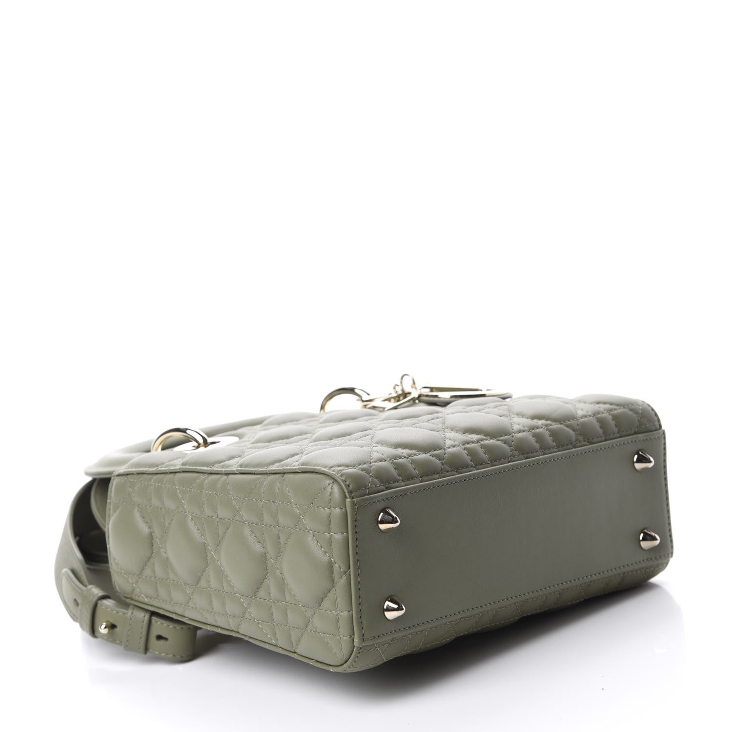 Christian Dior Lambskin Cannage Small My ABCDior Lady Dior Army Green 4 of 10