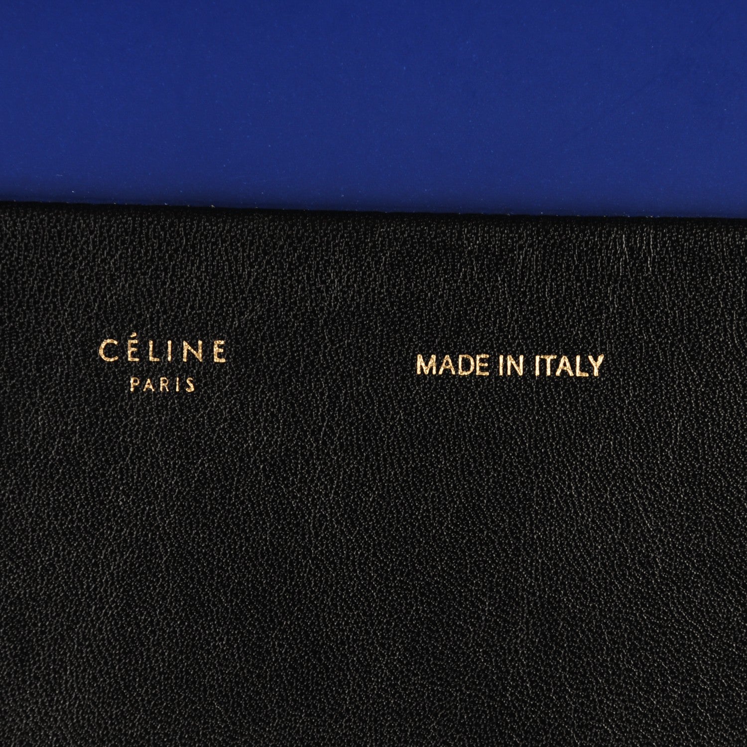 Celine Rubber Lambskin Vertical Cloudy Bi-Cabas Lagoon Black 3 of 8