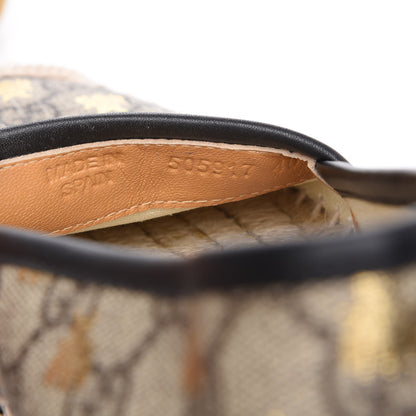 Gucci GG Supreme Monogram Bees Espadrille Flats 40 Beige Ebony Oro Black 8 of 9