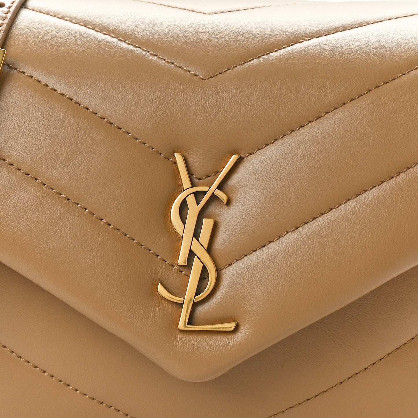 Calfskin Y Quilted Monogram Toy Loulou Crossbody Bag Natural Tan