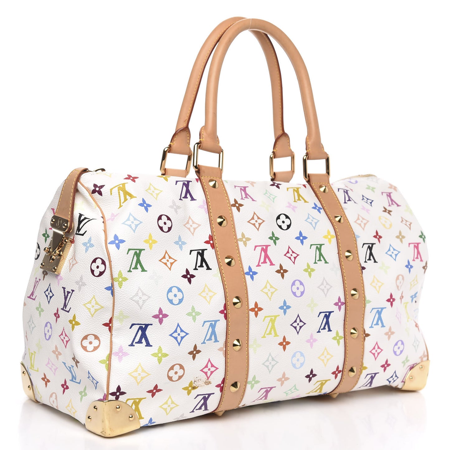 Monogram Multicolor Keepall 45 White
