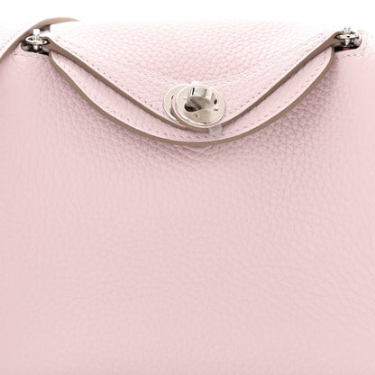 Hermes Taurillon Clemence Verso Mini Lindy 20 Mauve Pale 8 of 11