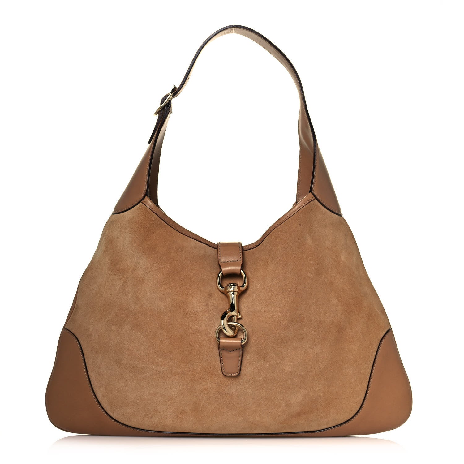 Gucci Suede Medium Jackie O Bouvier Hobo Light Brown 1 of 14