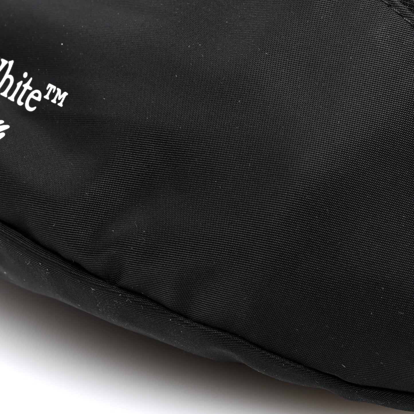 Canvas Logo Print Belt Bag Black