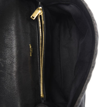 Saint Laurent Sheepskin Matelasse Chevron Monogram Large College Satchel Black 5 of 13