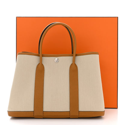 Hermes Toile Negonda Garden Party 30 TPM Tote Beton Ocre 11 of 11