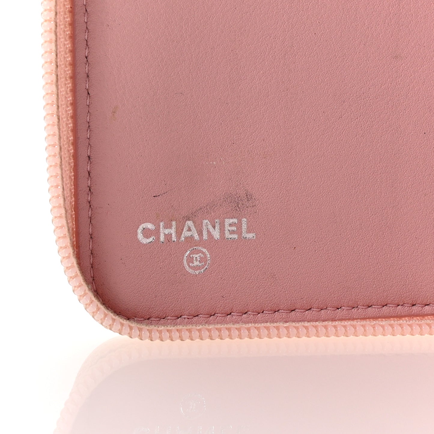 Caviar Large Timeless CC Zip Around Wallet Pink