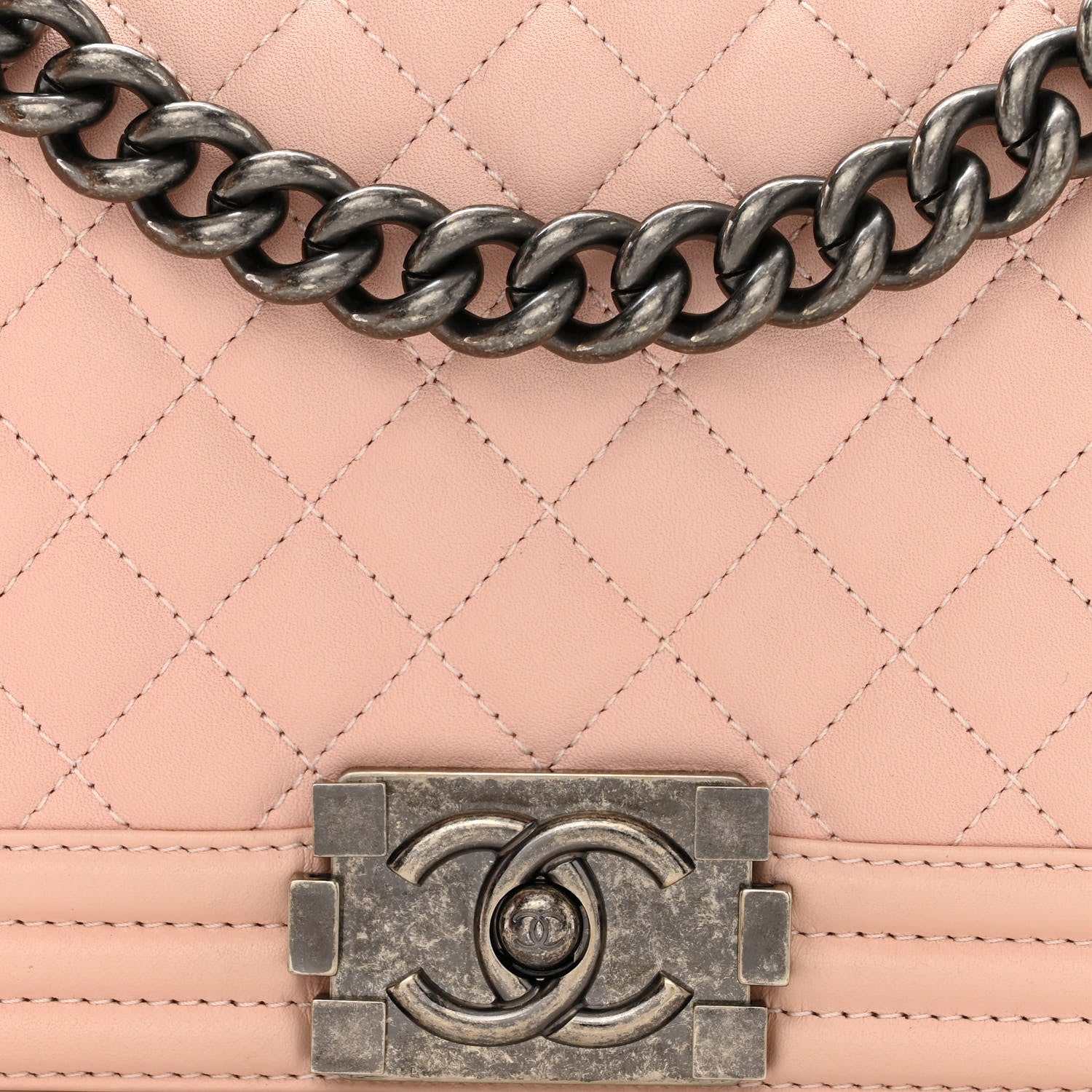 Chanel Calfskin Quilted Medium Boy Flap Light Pink 8 of 11