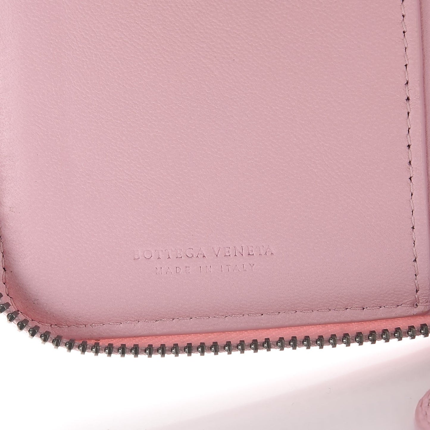 Nappa Intrecciato Zip Around Wallet Dragee