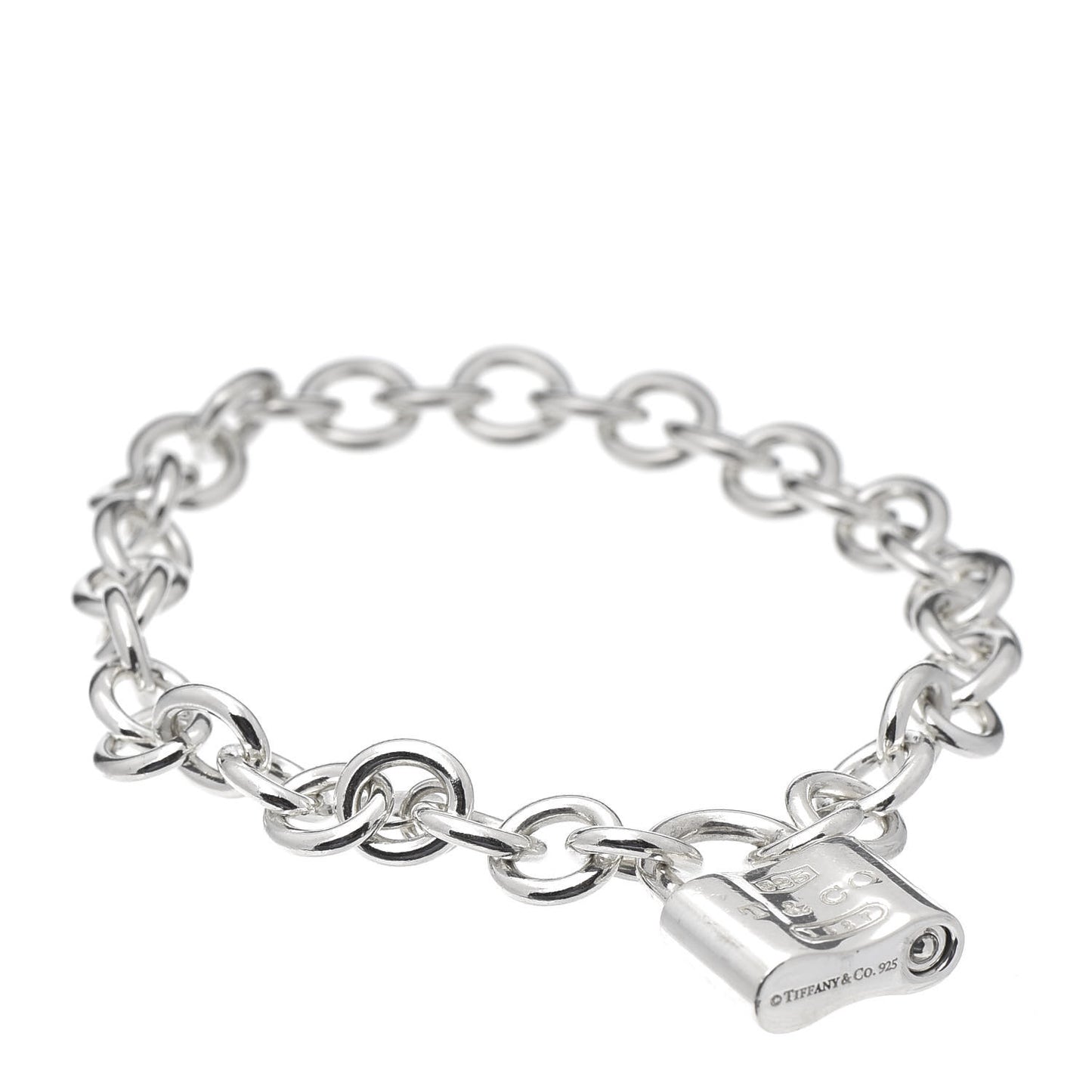 Sterling Silver 1837 Lock Charm Bracelet