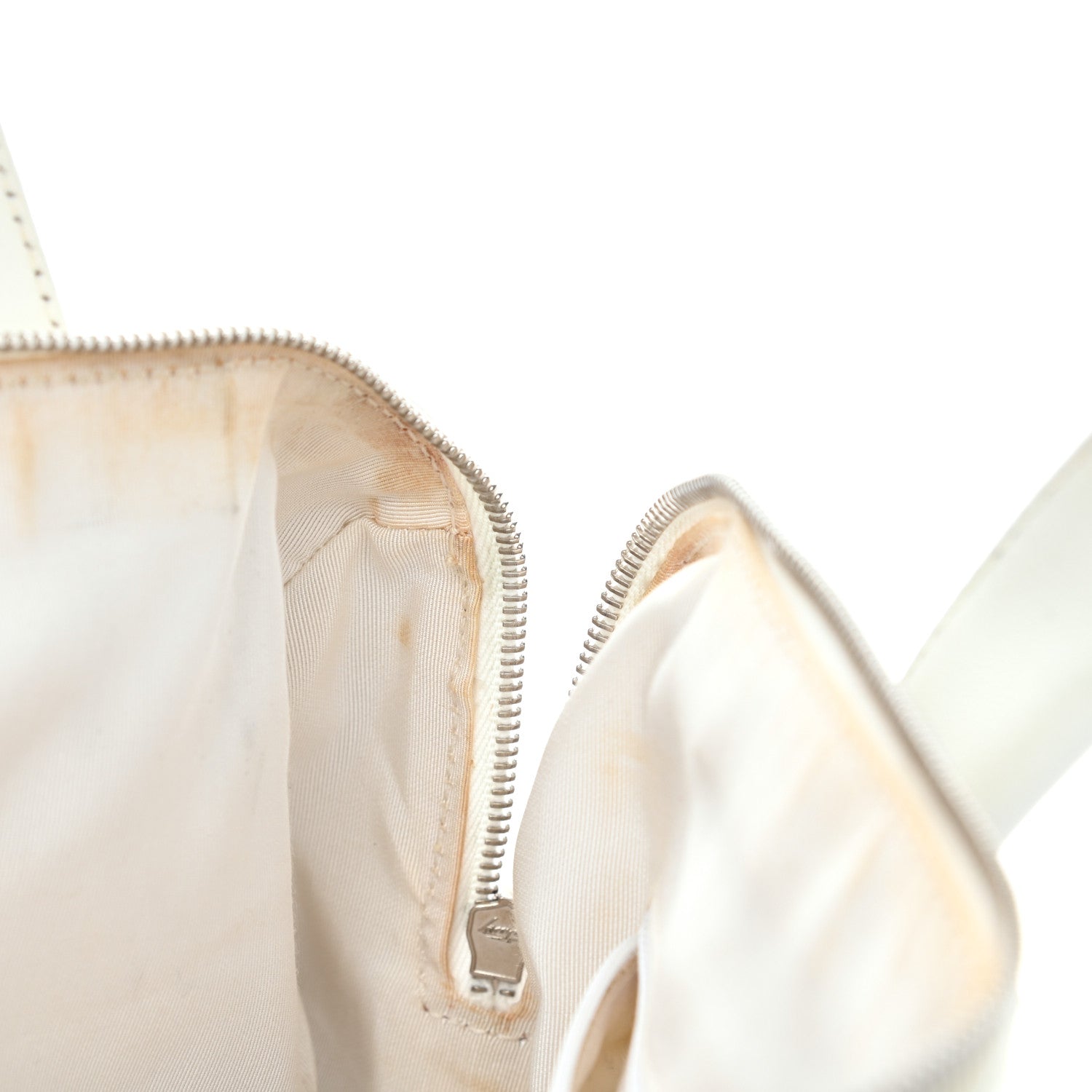 Chanel Calfskin Chevron CC All Day Long Boston White 3 of 4