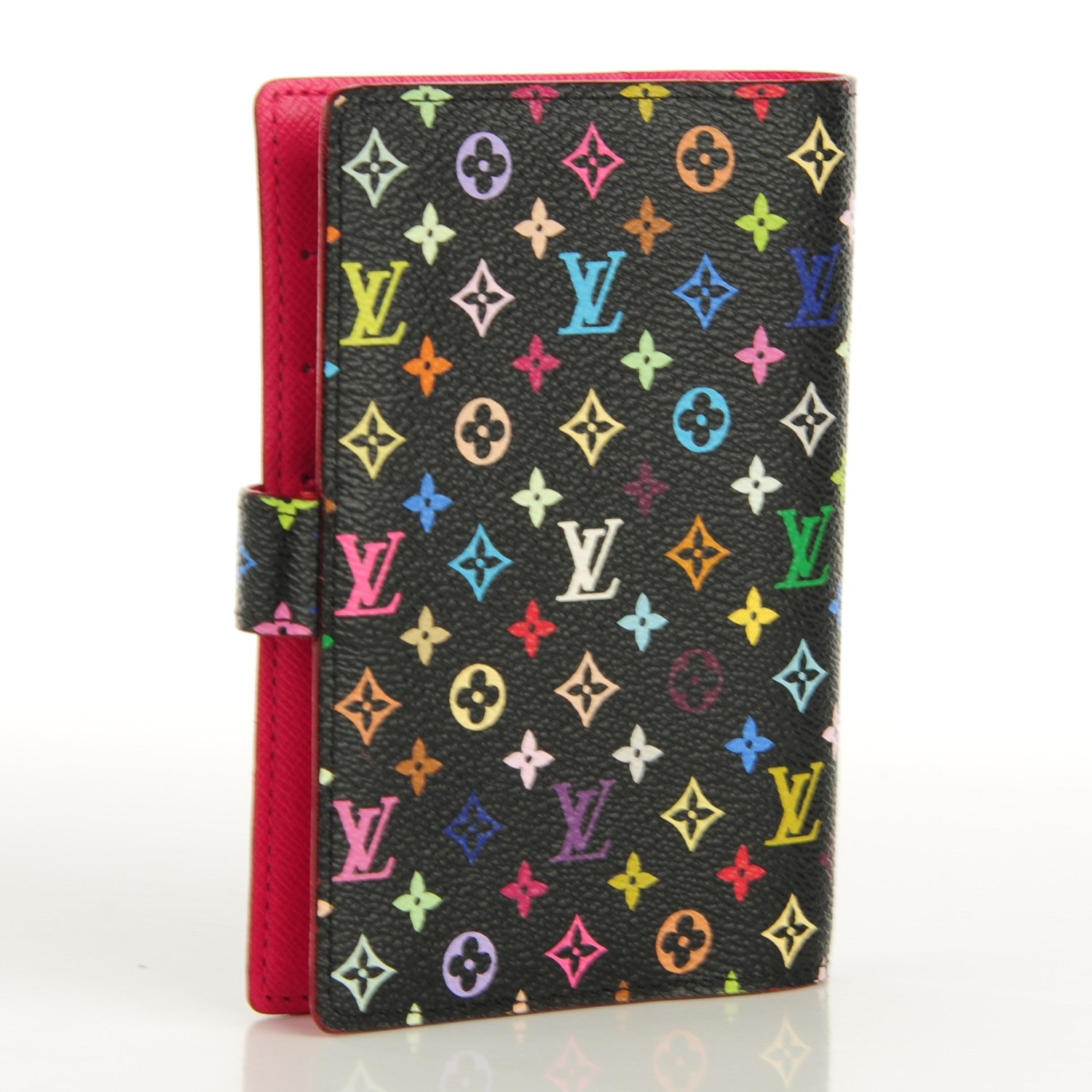 Louis Vuitton Monogram Multicolor Small Ring Agenda Cover Black Grenade 3 of 7