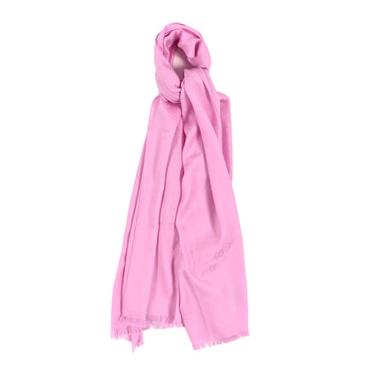 Gucci Wool Silk GG Monogram GGNat Plus Scarf Rose 1 of 3