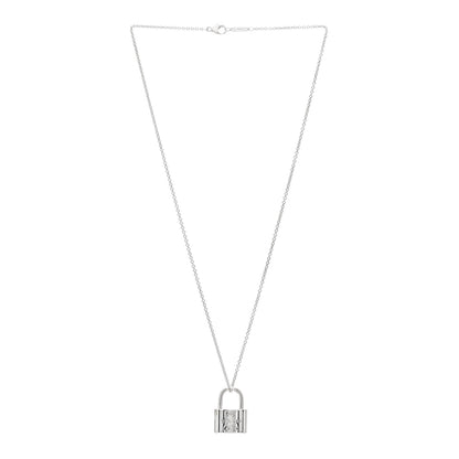 Tiffany Sterling Silver 1837 Lock Charm Pendant Necklace 3 of 5