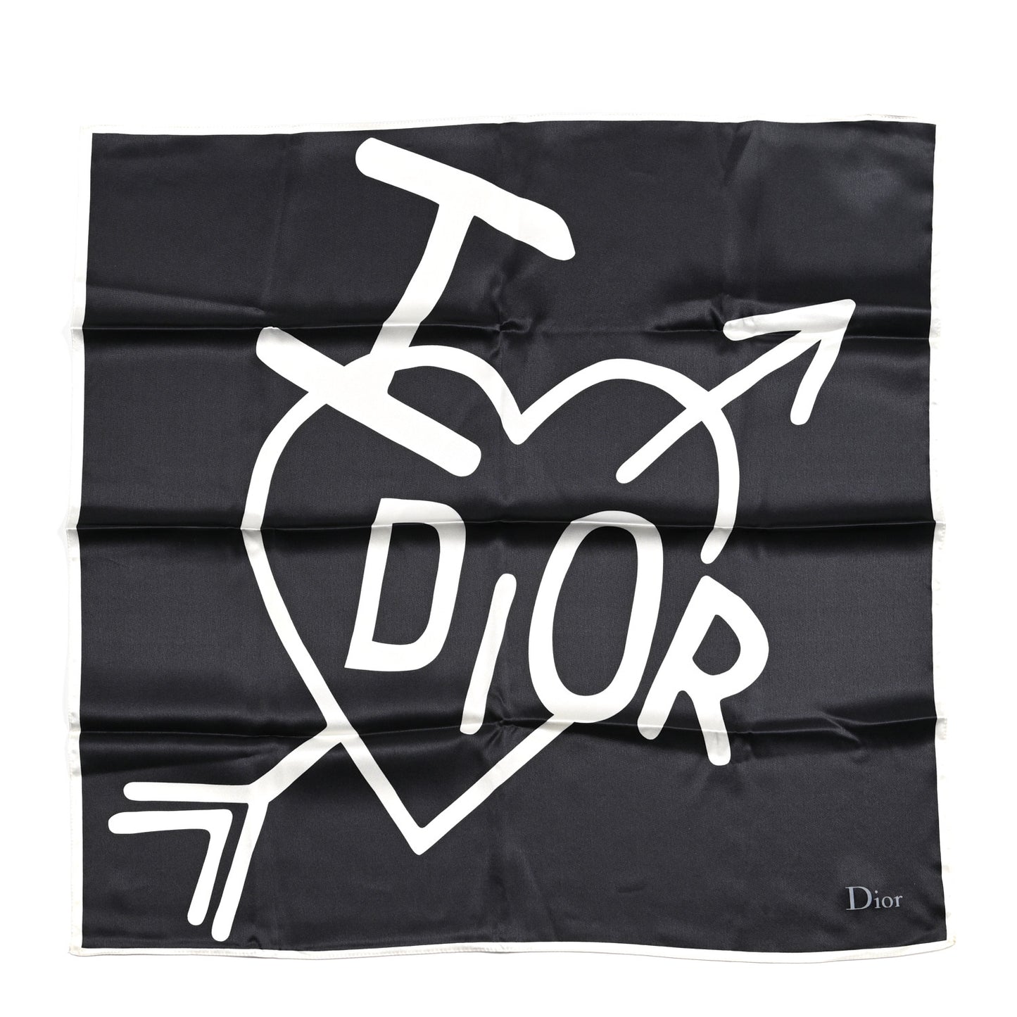 Silk Square Scarf Black
