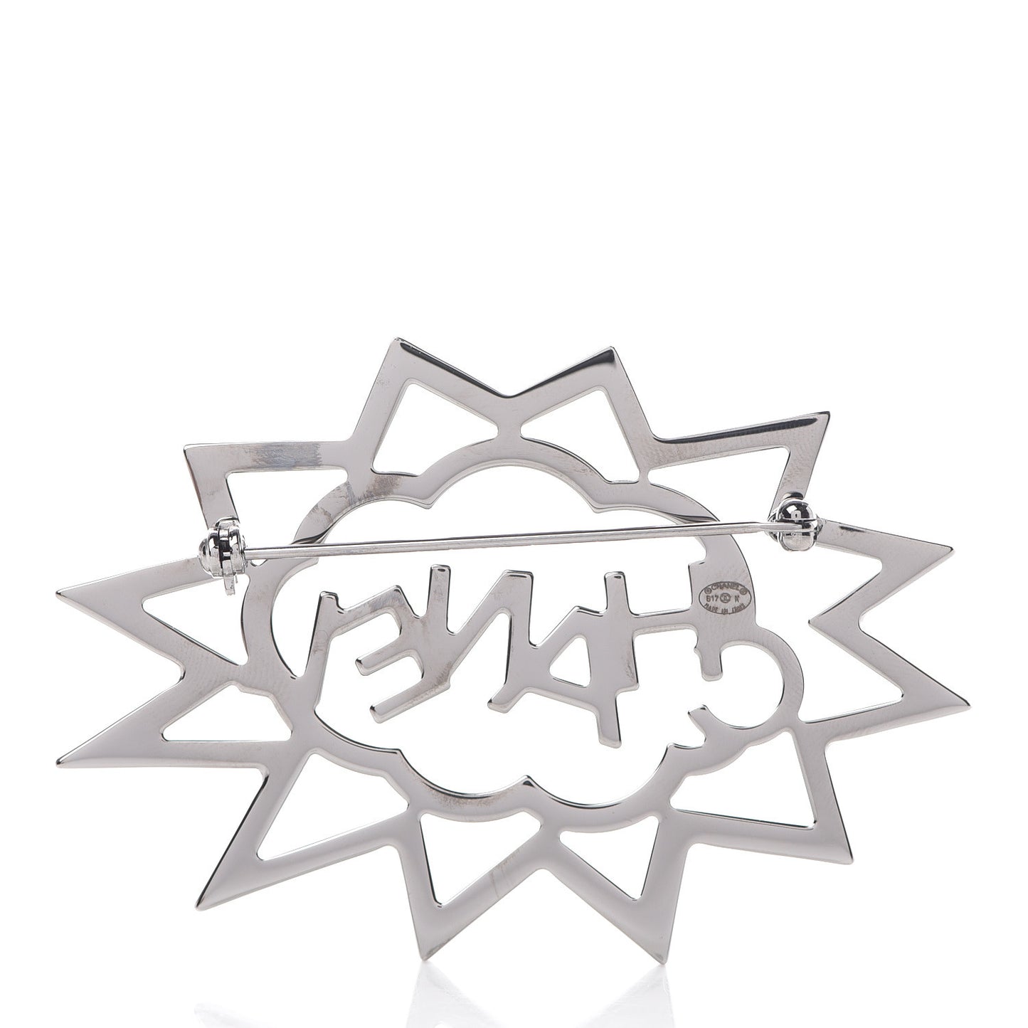 Ruthenium Crystal CC Brooch Red Yellow