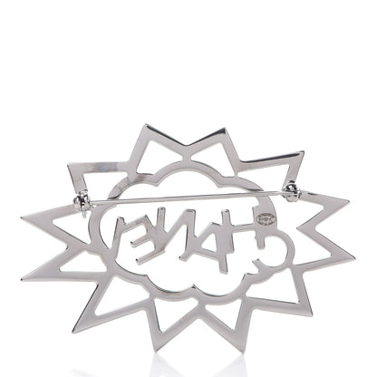 Chanel Ruthenium Crystal CC Brooch Red Yellow 3 of 5
