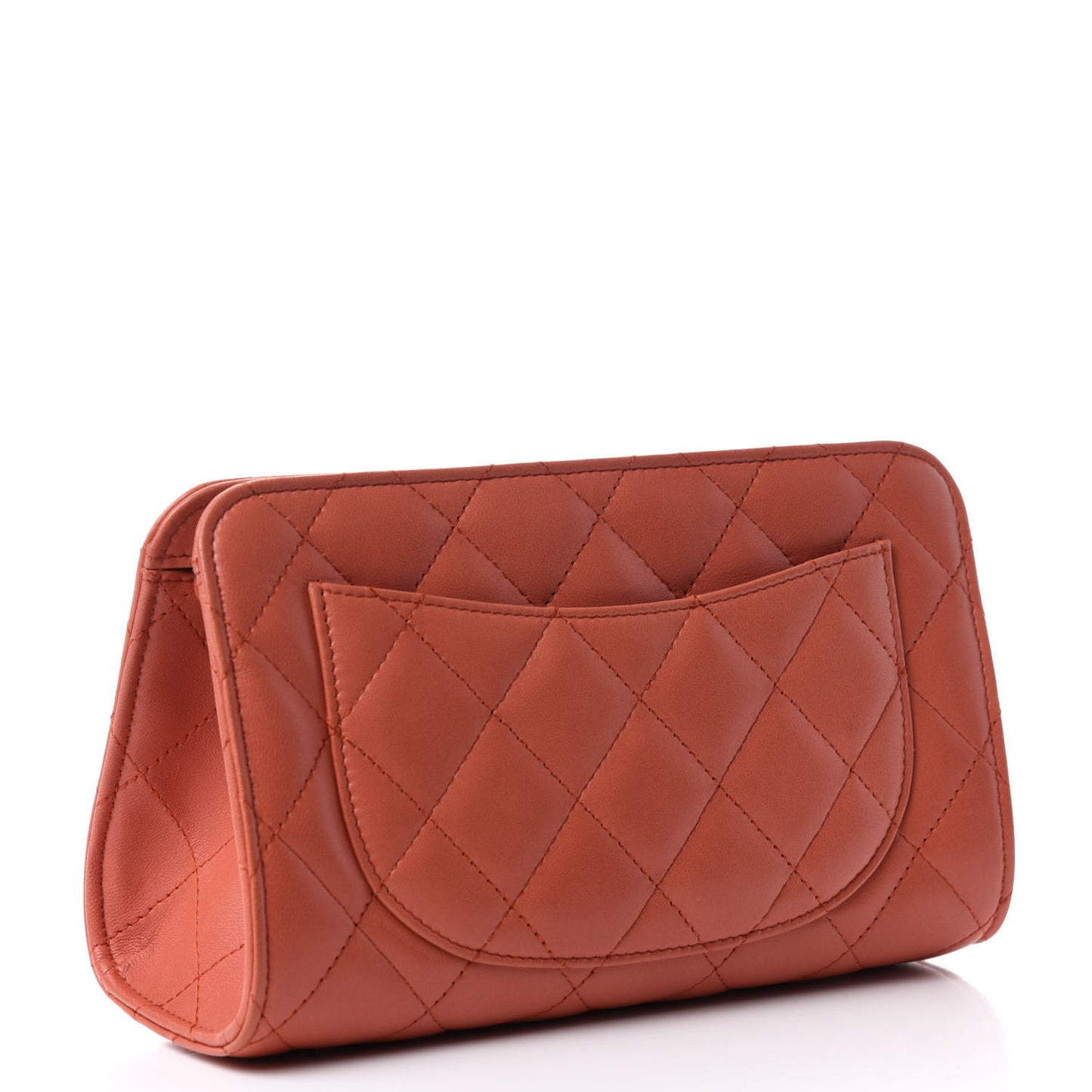 Lambskin Quilted Cosmetic Case Red