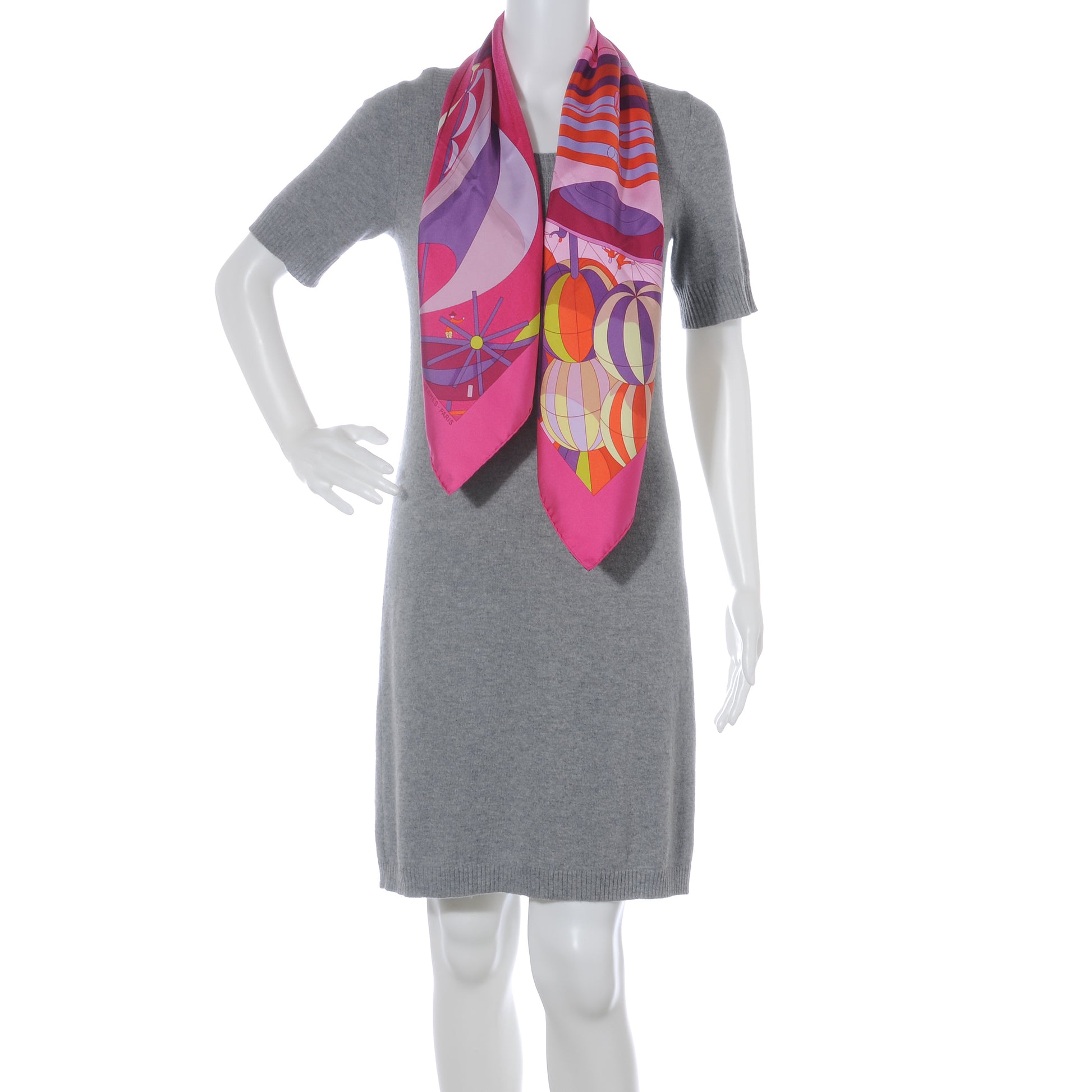 Hermes Silk Les Folies Du Ciel II Scarf 90 3 of 6