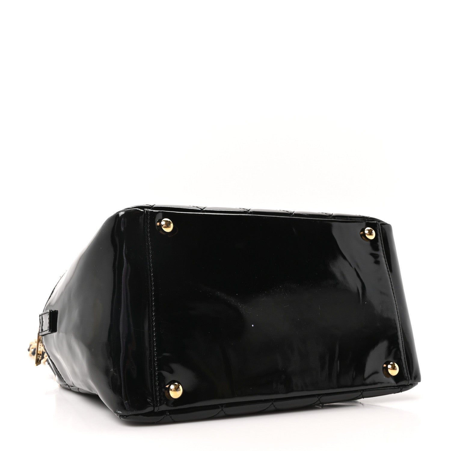 Chanel Patent Quilted Petit Timeless Tote PTT Black 4 of 9
