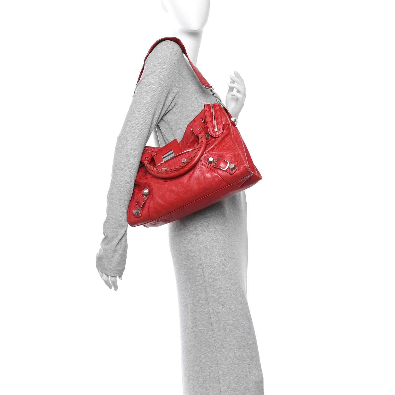Balenciaga Agneau Giant 21 Silver Hardware City Rouge Coquelicot 2 of 17