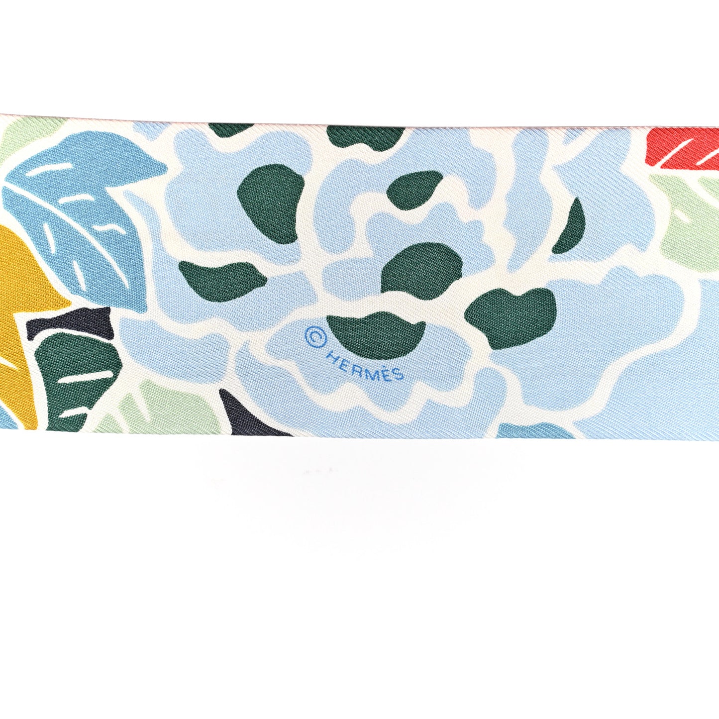 Silk Bingata Twilly Bleu Ciel Vert Rose