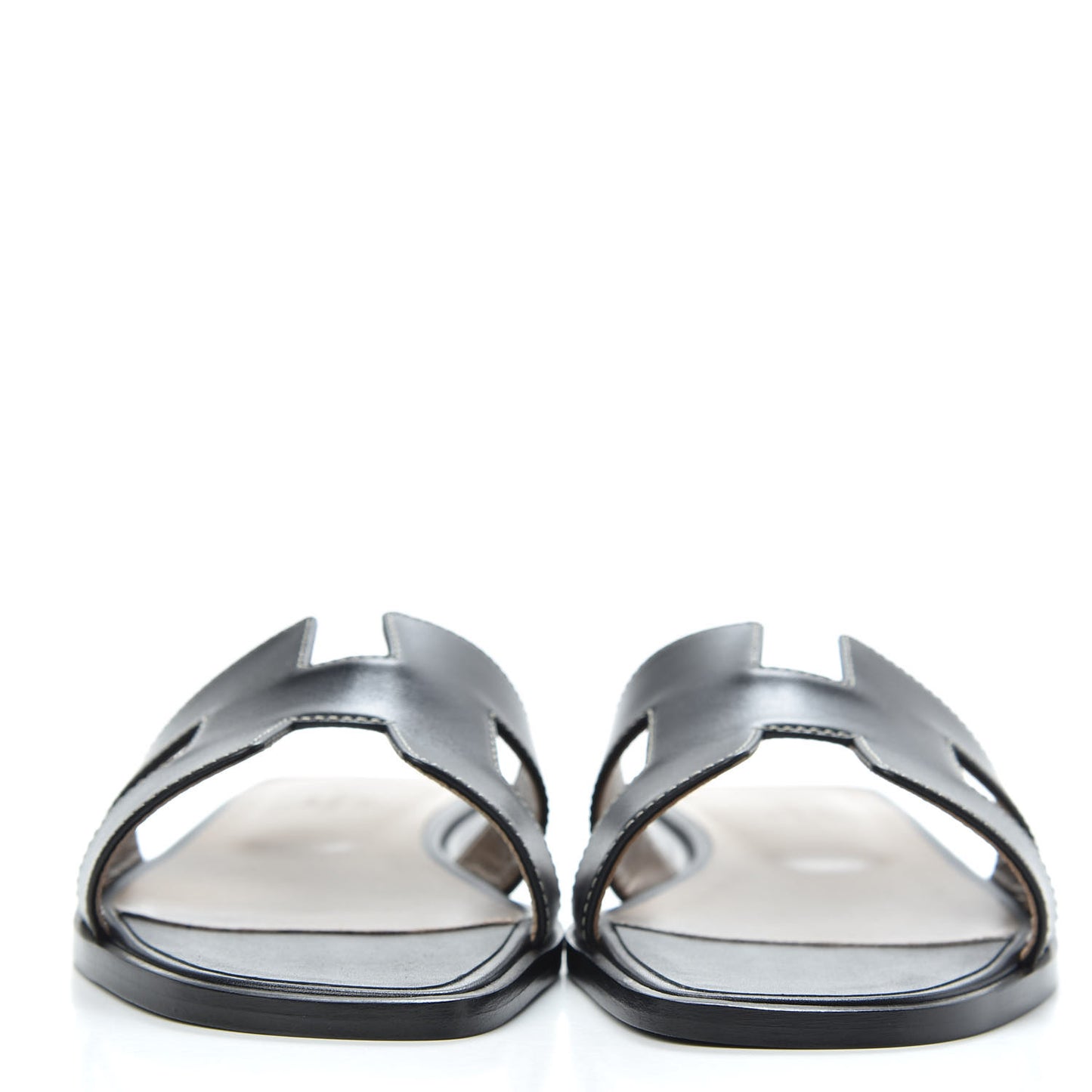 Box Calfskin Oran Sandals 37.5 Black