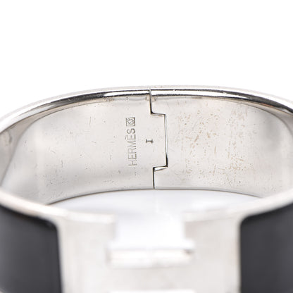 Hermes Enamel Wide Clic Clac H Bracelet GM Black 5 of 8