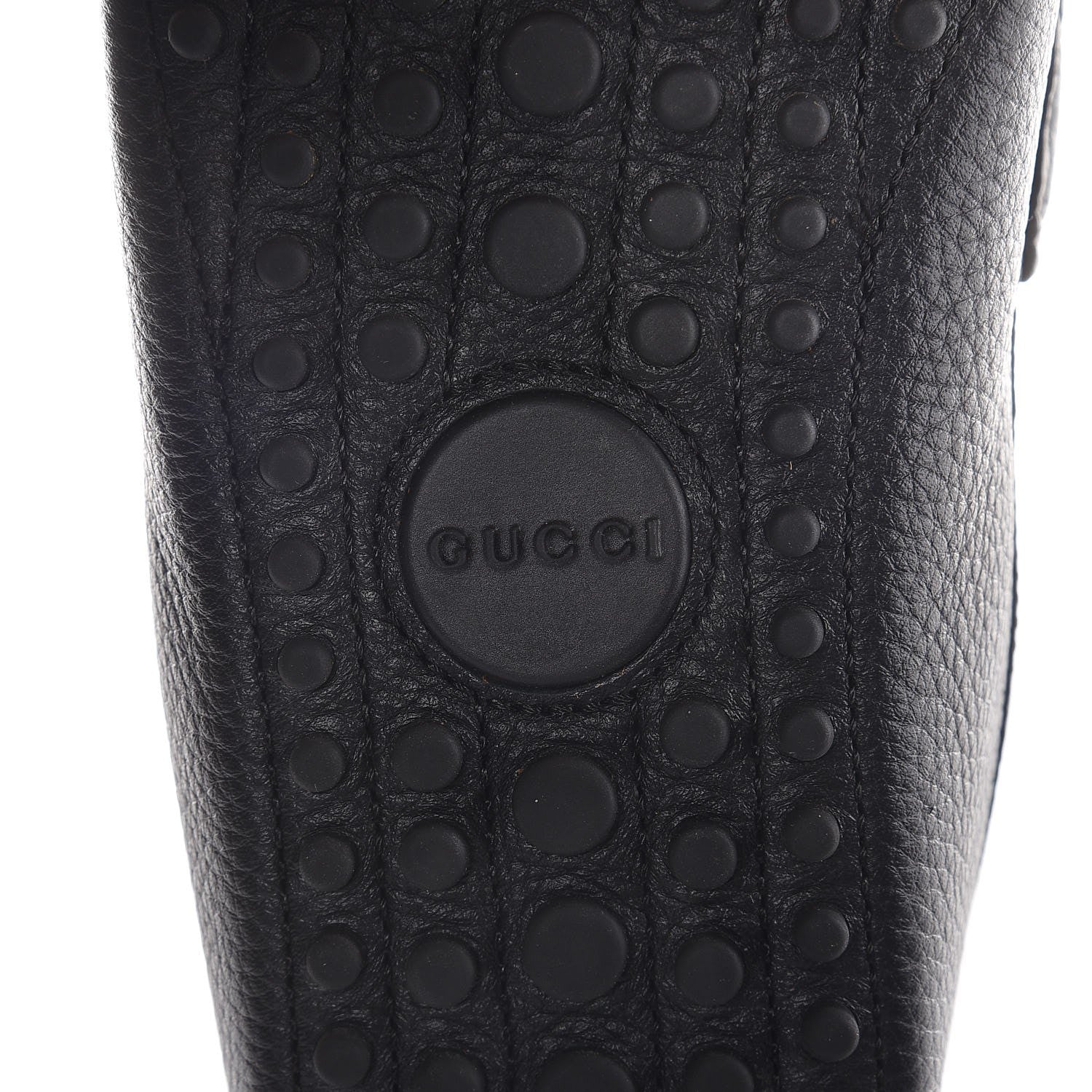 Gucci Calfskin Web Mens Horsebit Driver Loafers 8.5 Black 6 of 9