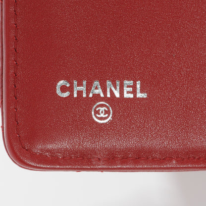 Chanel Caviar Quilted Zip Wallet Red 6 of 9