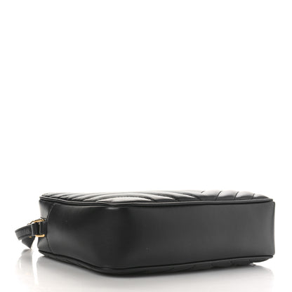 Saint Laurent Calfskin Matelasse Monogram Lou Camera Bag Black 4 of 9