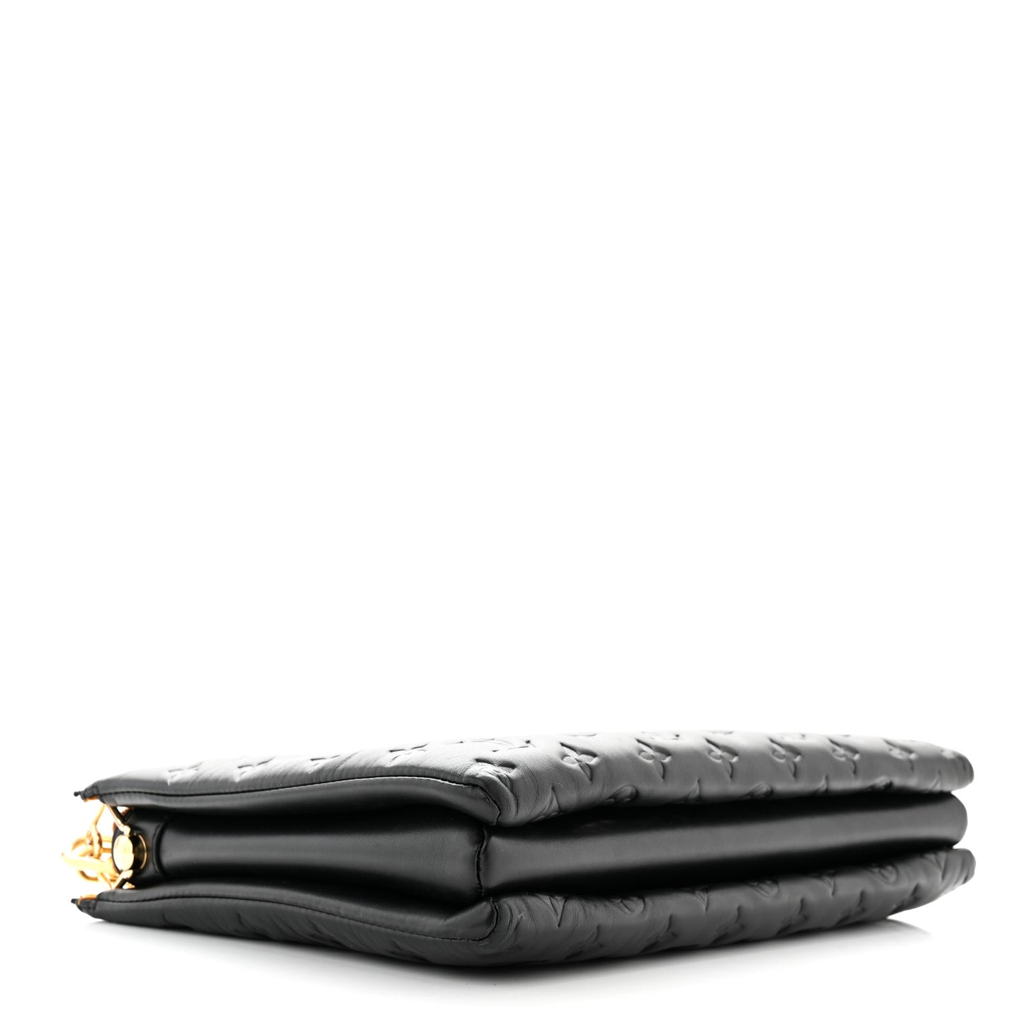 Lambskin Embossed Monogram Coussin MM Black