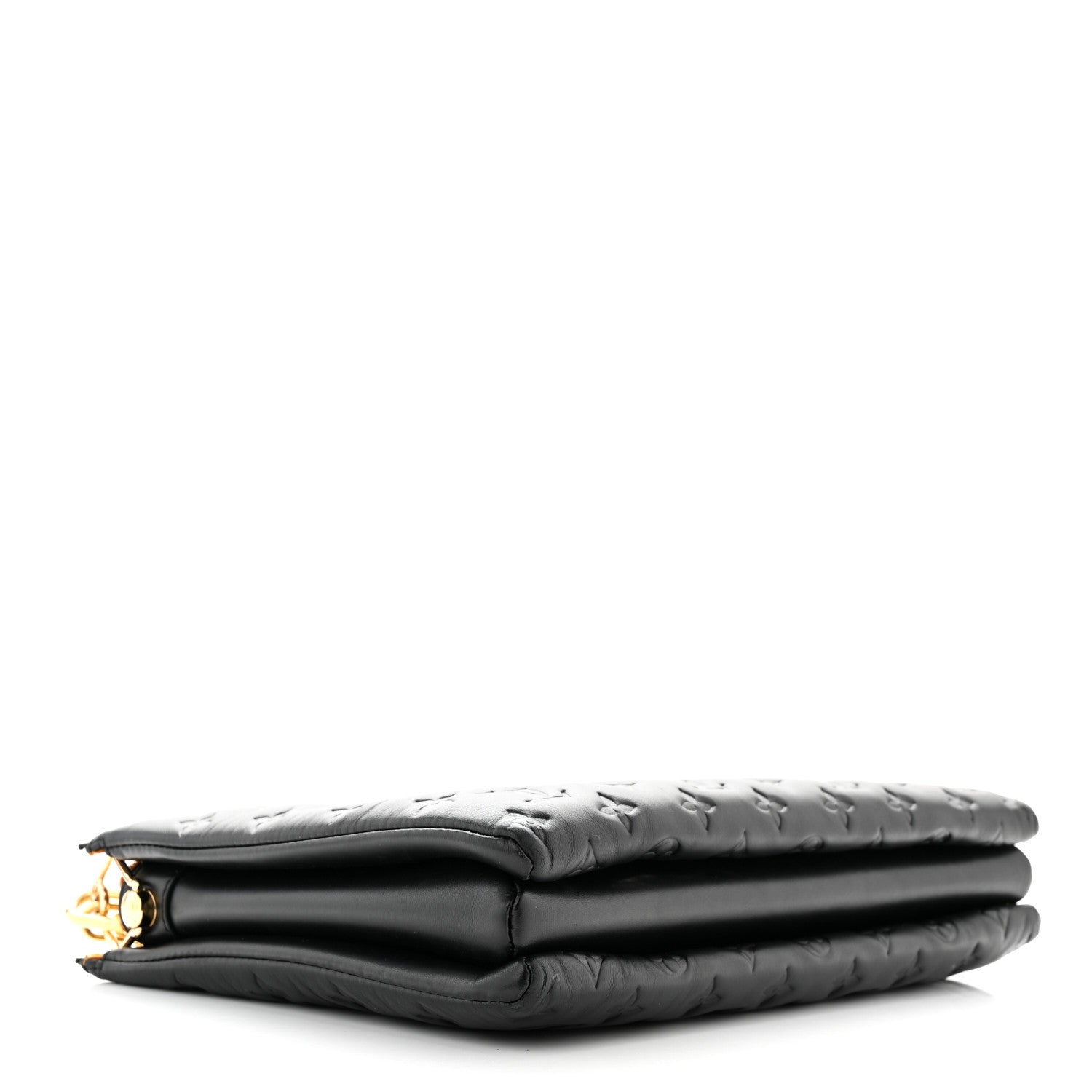 Louis Vuitton Lambskin Embossed Monogram Coussin MM Black 4 of 10