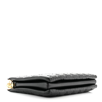 Louis Vuitton Lambskin Embossed Monogram Coussin MM Black 4 of 10