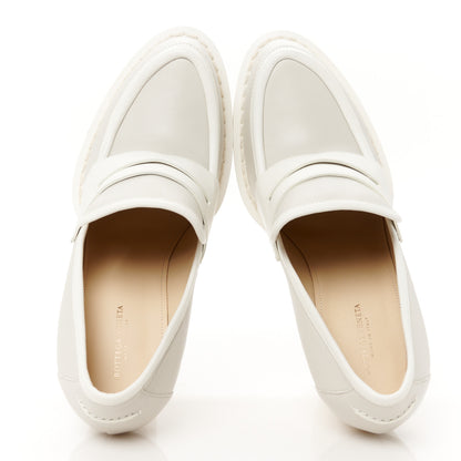 Bottega Veneta Calfskin Loafer Pumps 40 Mist Bianco 2 of 9