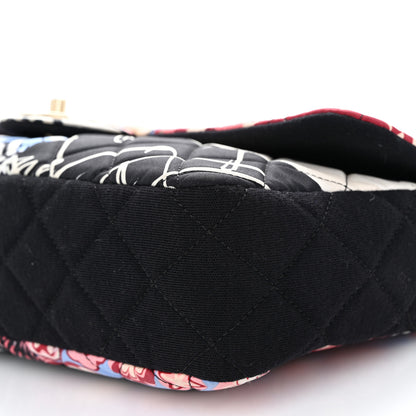 Chanel Fabric Quilted Patchwork Medium Flap Red Black Multicolor 10 of 11