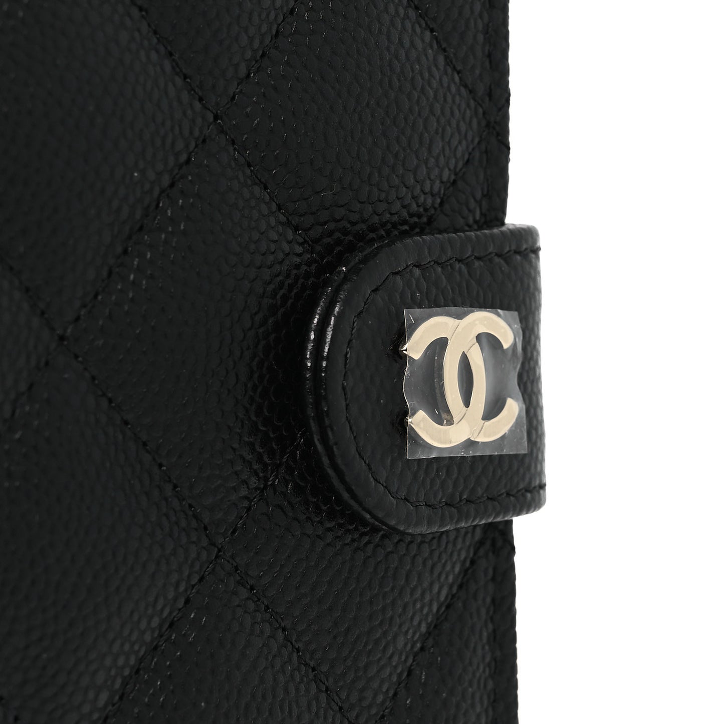 Caviar Quilted Passport Holder Black