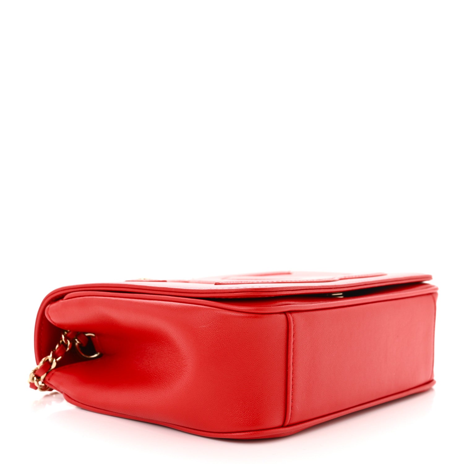 Chanel Lambskin CC Mania Flap Bag Red 4 of 12