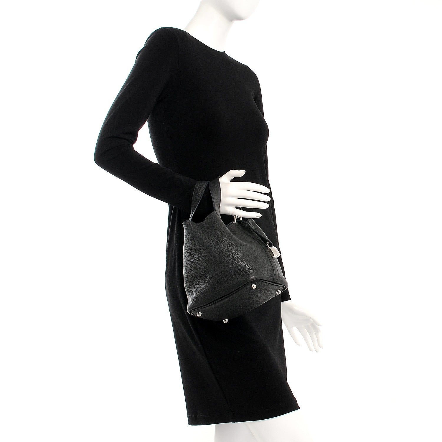 Hermes Taurillon Clemence Picotin Lock 18 PM Black 2 of 10