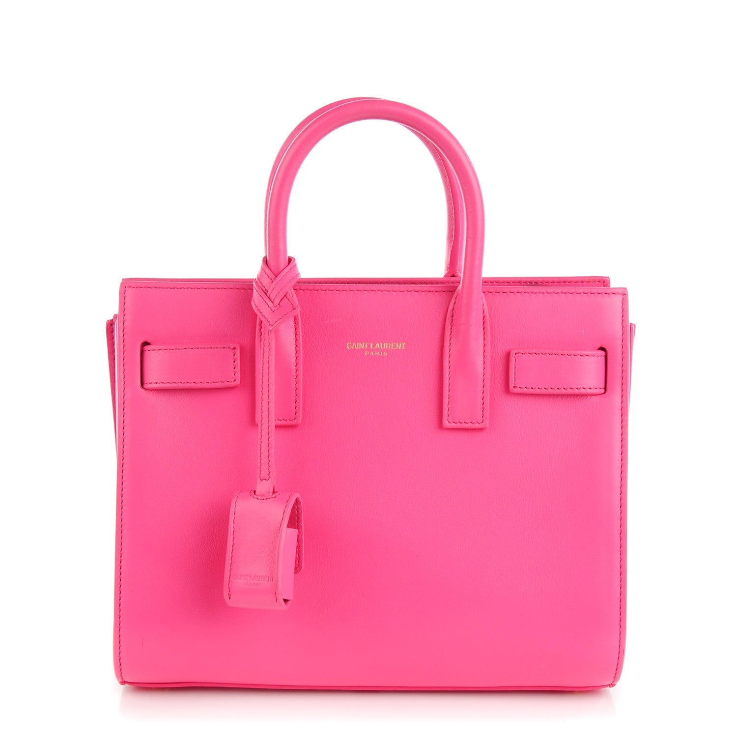 Saint Laurent Calfskin Nano Sac De Jour Lipstick Fuchsia 1 of 6