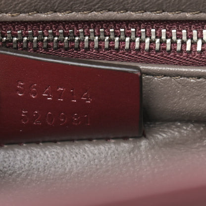 Gucci Smooth Calfskin Medium Zumi Top Handle Bag Vintage Bordeaux 7 of 10