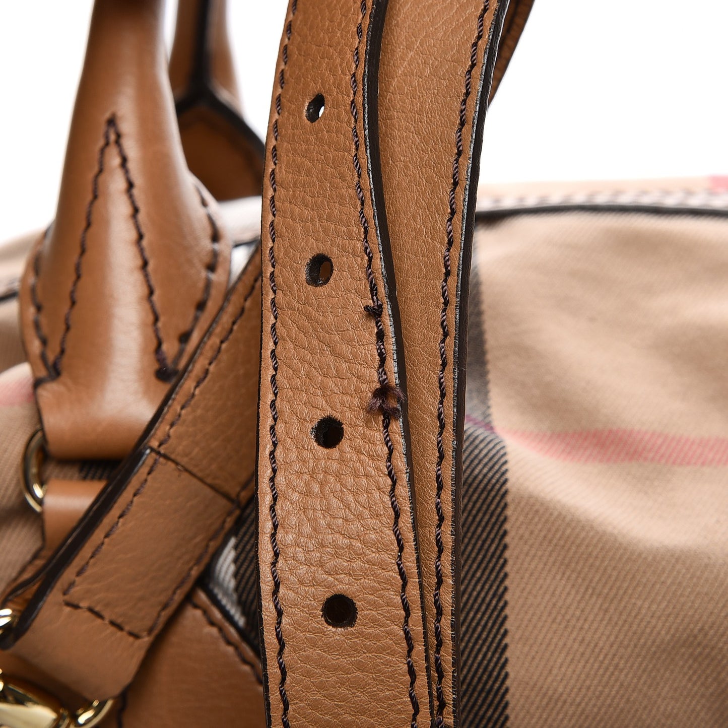 House Check Satchel Brown Umber
