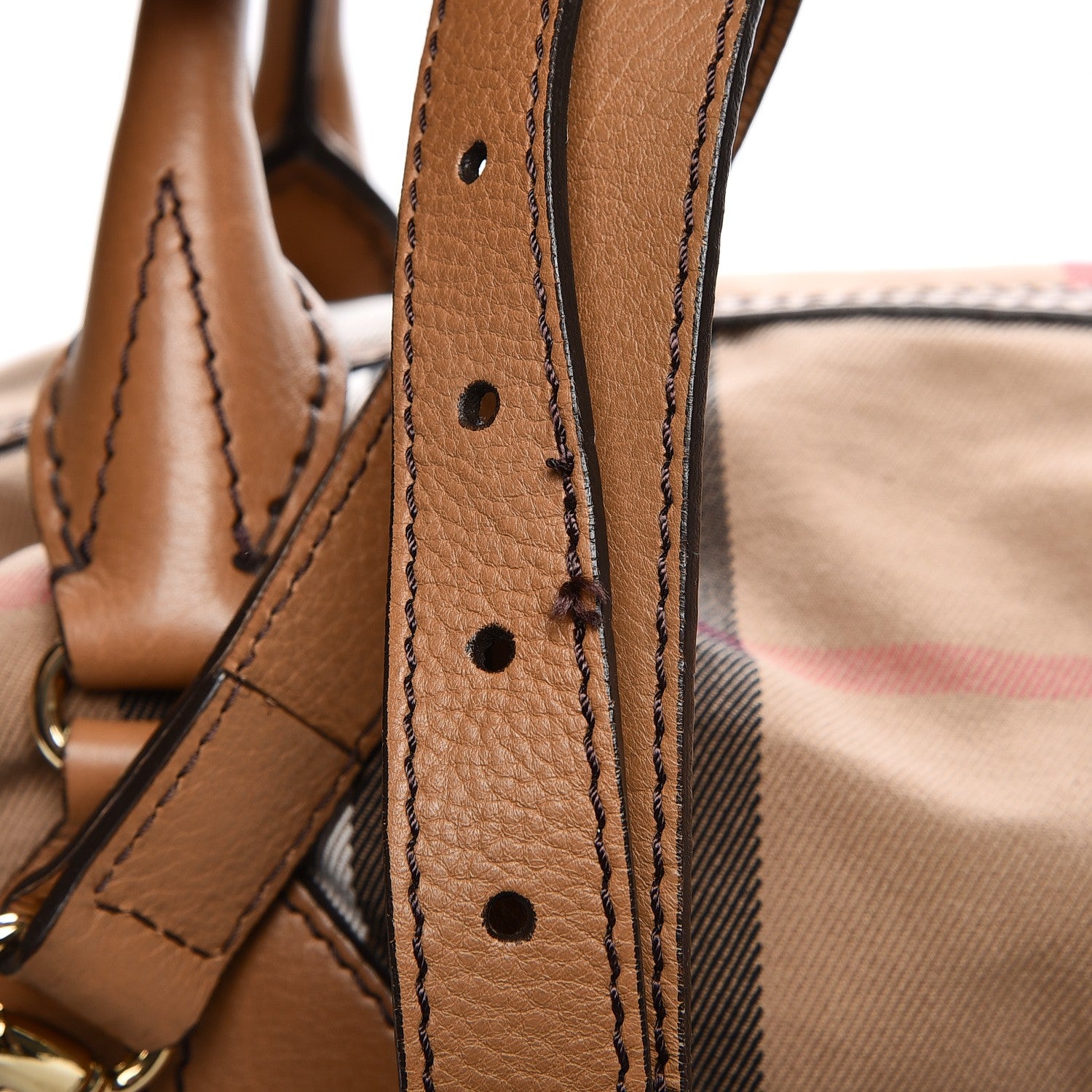 Burberry House Check Satchel Brown Umber 9 of 9