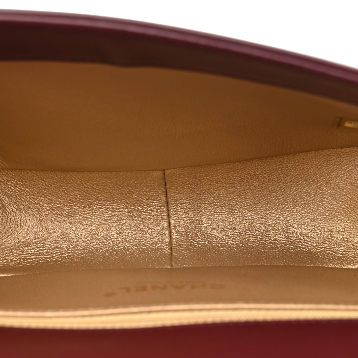 Calfskin Quilted Small Octagon CC Clasp Flap Bag Red Gold
