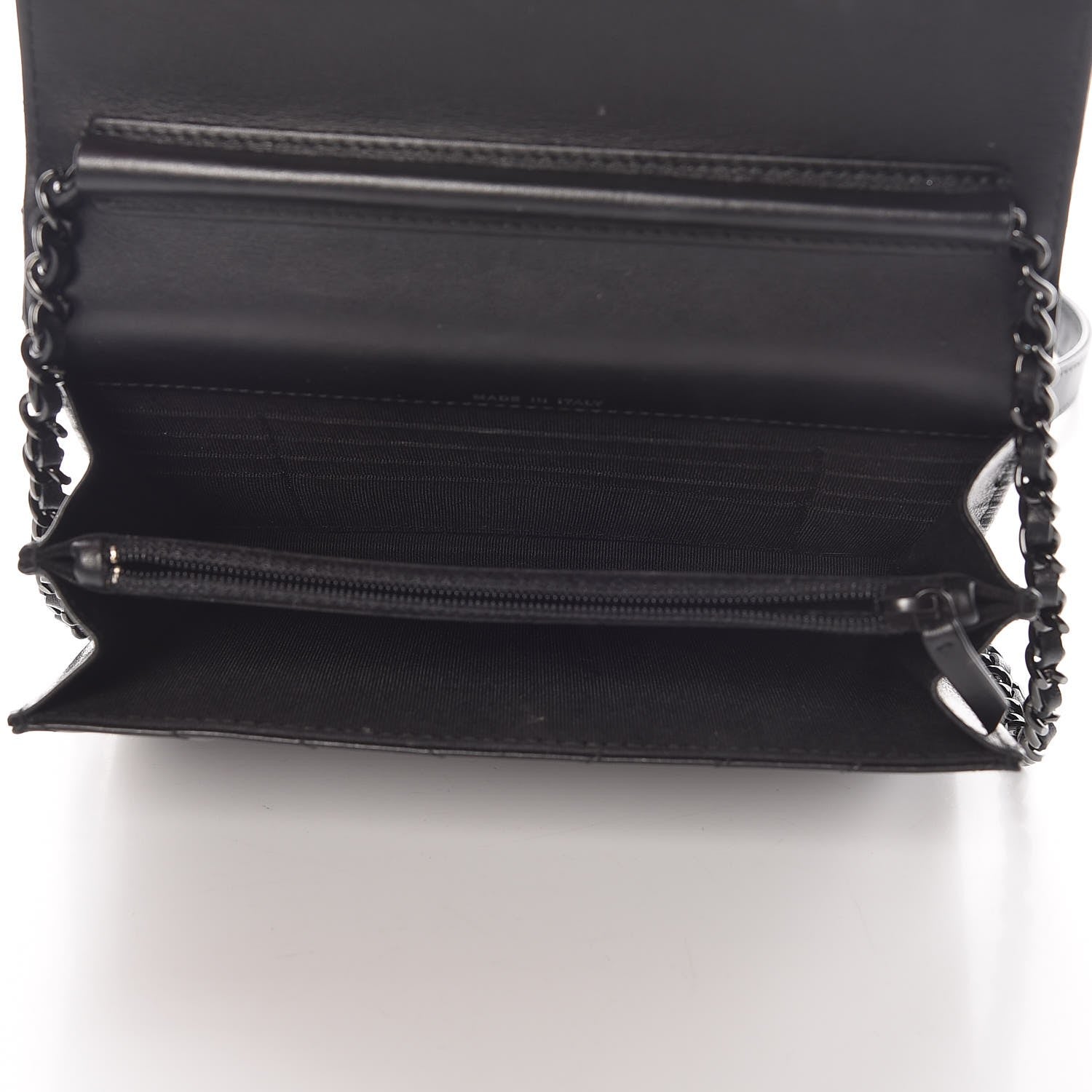 Chanel Aged Calfskin Chevron Quilted Reissue 2.55 Square Wallet On Chain WOC So Black 5 of 9