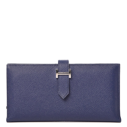 Hermes Epsom Bearn Gusset Wallet Bleu Saphir 1 of 8