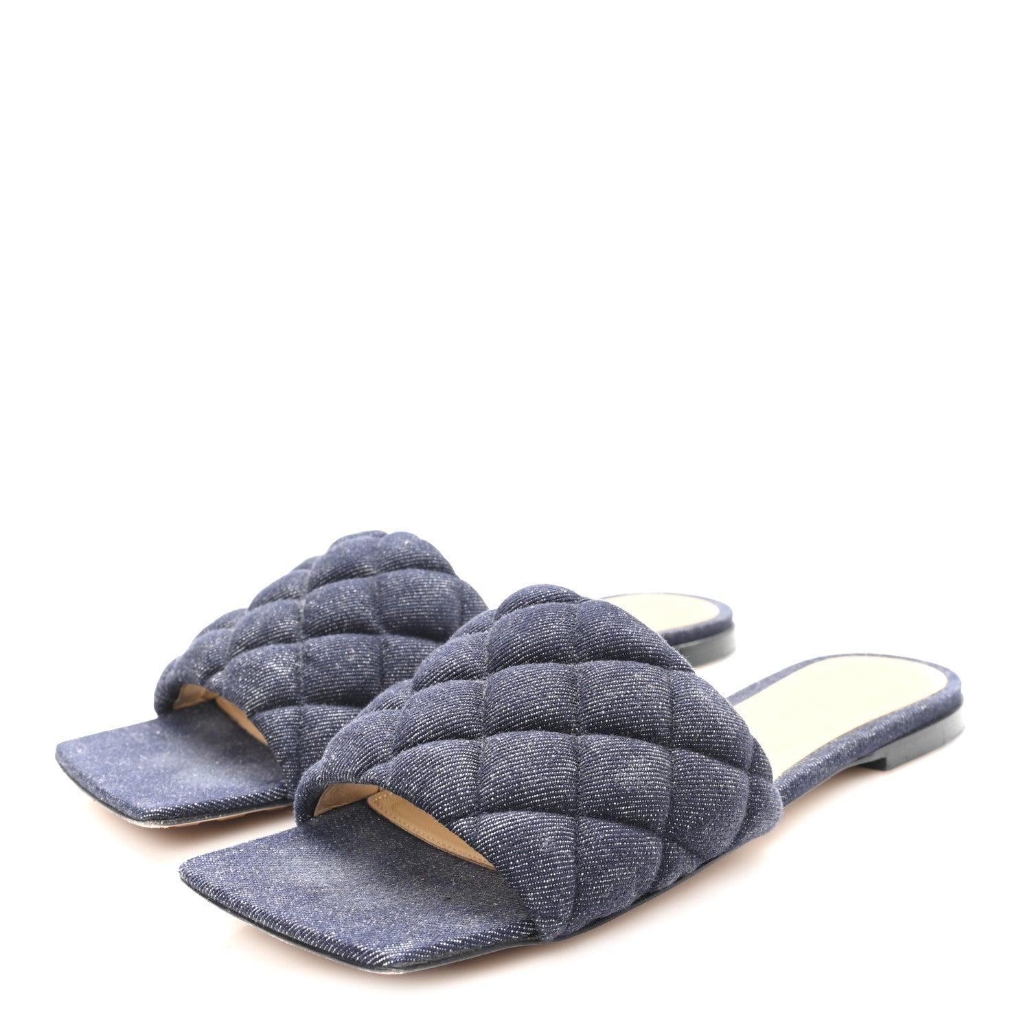 Bottega Veneta Denim Matelasse Padded Flat Sandals 38 Indigo 4 of 8