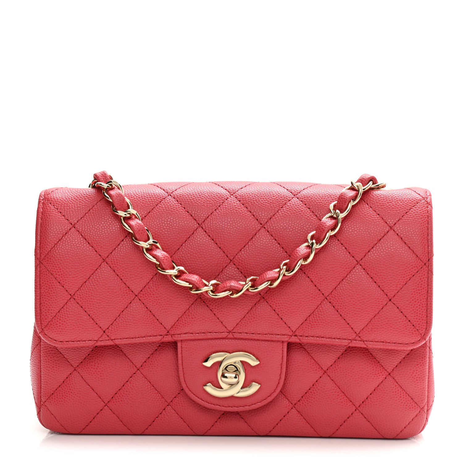 Chanel Caviar Quilted Mini Rectangular Flap Dark Pink 1 of 7
